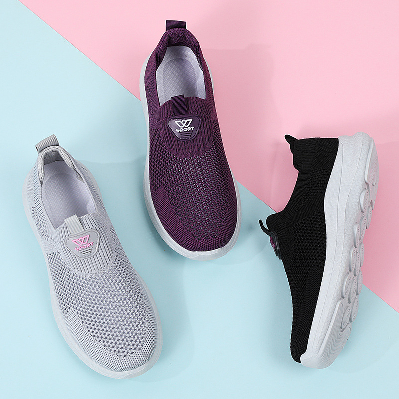 きれいめカジュアル 通気性抜群ニットメッシュスリッポン