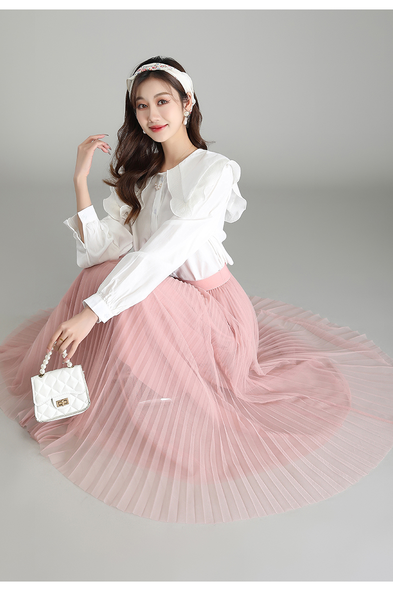きれいめカジュアル 優美なプリーツミディスカート