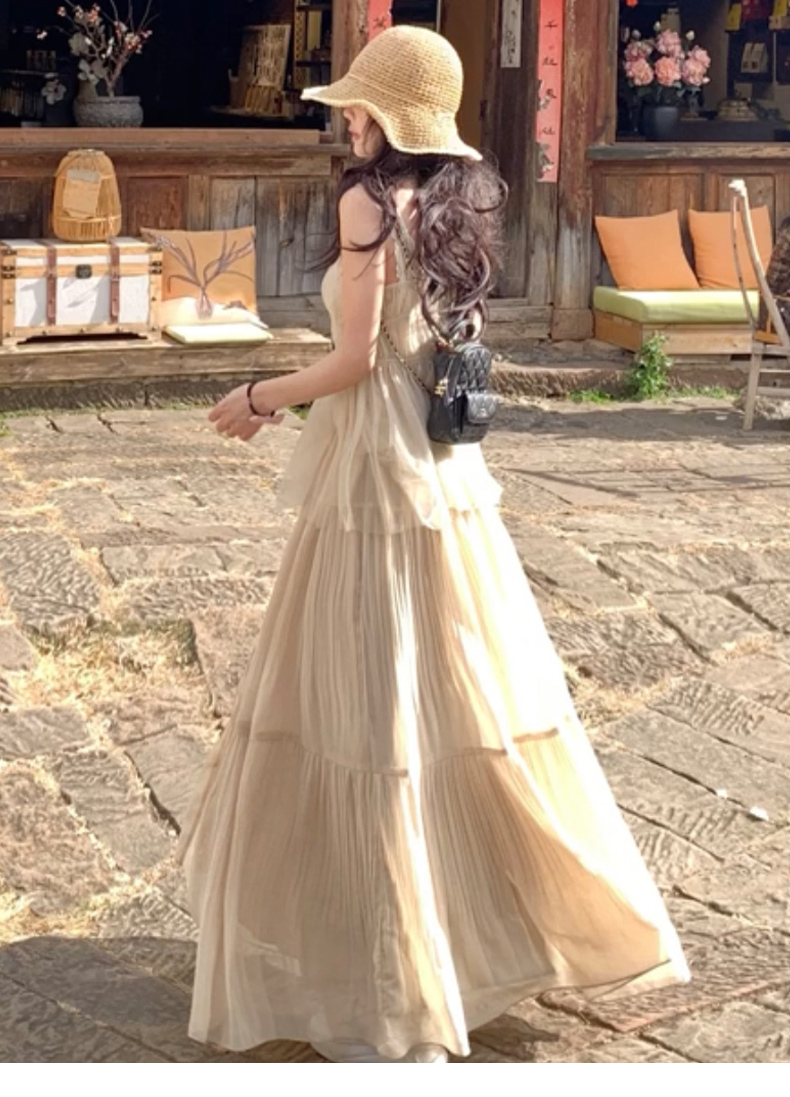 きれいめカジュアル 優美なプリーツロングスカート
