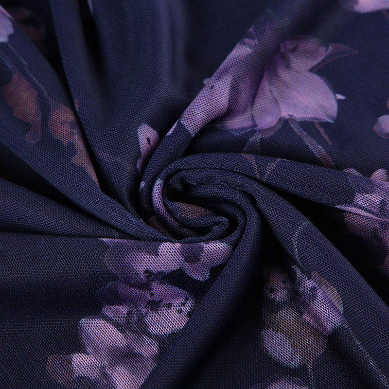 きれいめカジュアル 花柄シフォンロングスカート