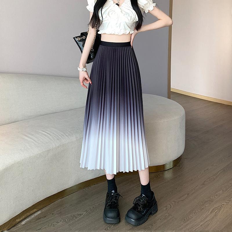 きれいめカジュアル グラデーションプリーツスカート