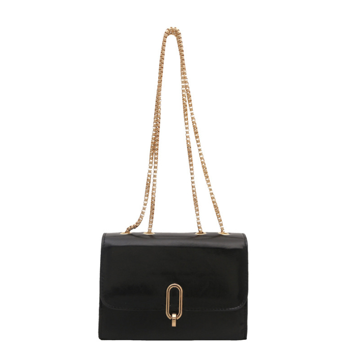 きれいめカジュアル レディース小さめ肩掛けバッグ金具付き本革風