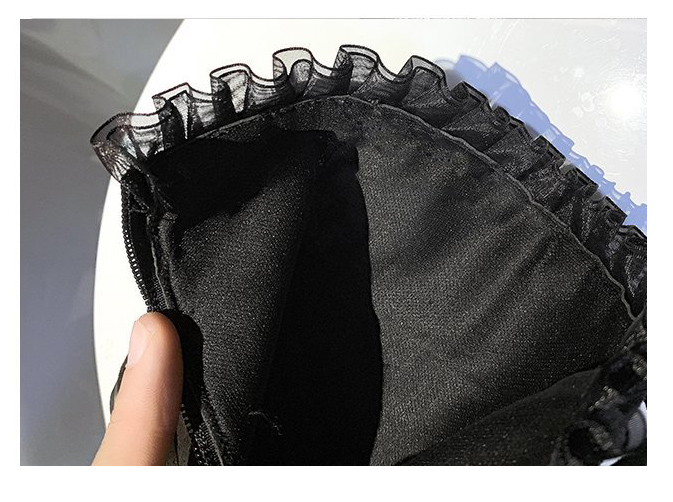 きれいめカジュアル レース装飾スエード調ショート丈靴レディース