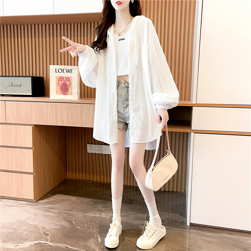 きれいめカジュアル 優美リブ編みフード付きロングパーカー