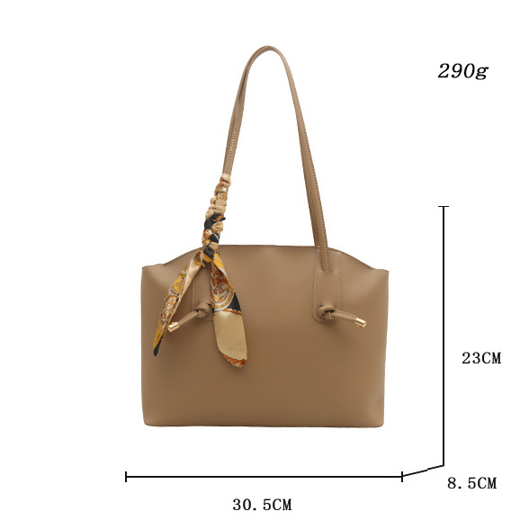 きれいめカジュアル スカーフ付きトートバッグ レディース 大容量 ハンドバッグ