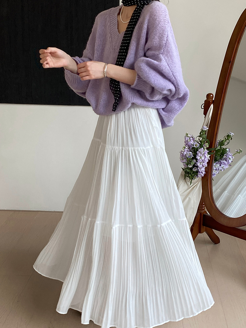 きれいめカジュアル ティアードプリーツマキシスカート