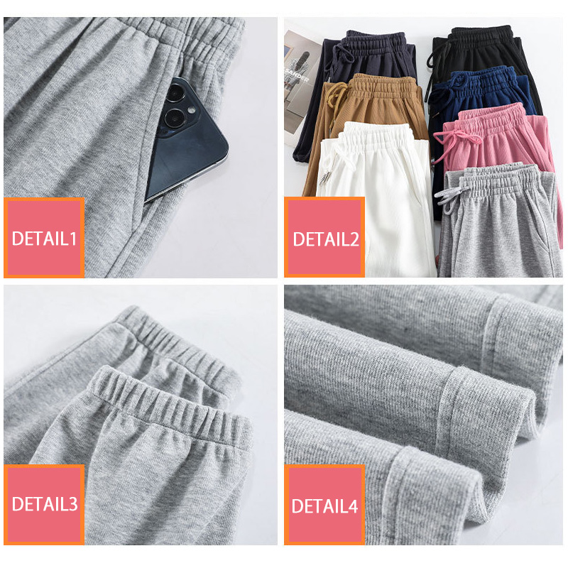グレーファッション レディース裏起毛ジョガーパンツ ウエストゴム楽ちんボトムス