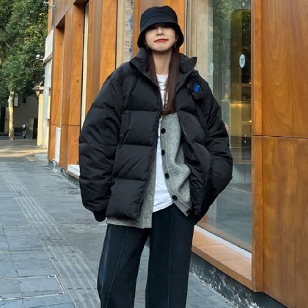 グレーファッション ゆったりニットカーディガン 春秋冬対応 前開きボタン