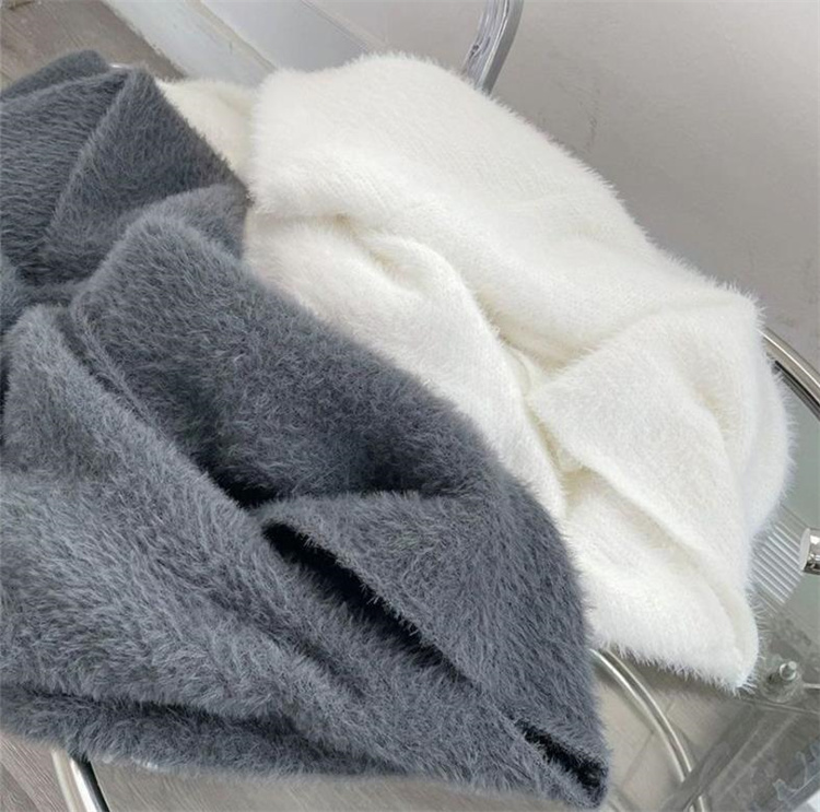 グレーファッション 秋冬レトロゆったりニットカーディガン