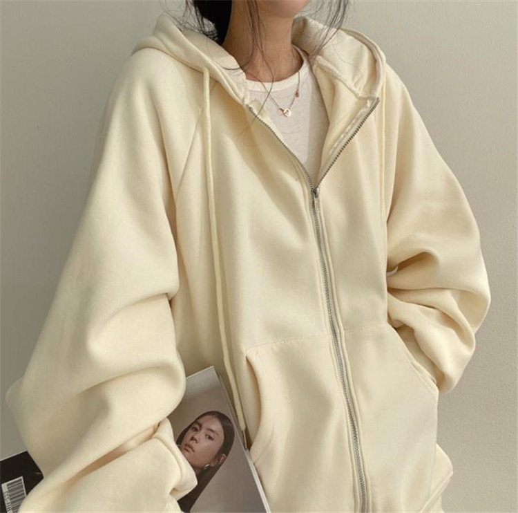 グレーファッション 裏起毛グレーフード付きジップパーカー