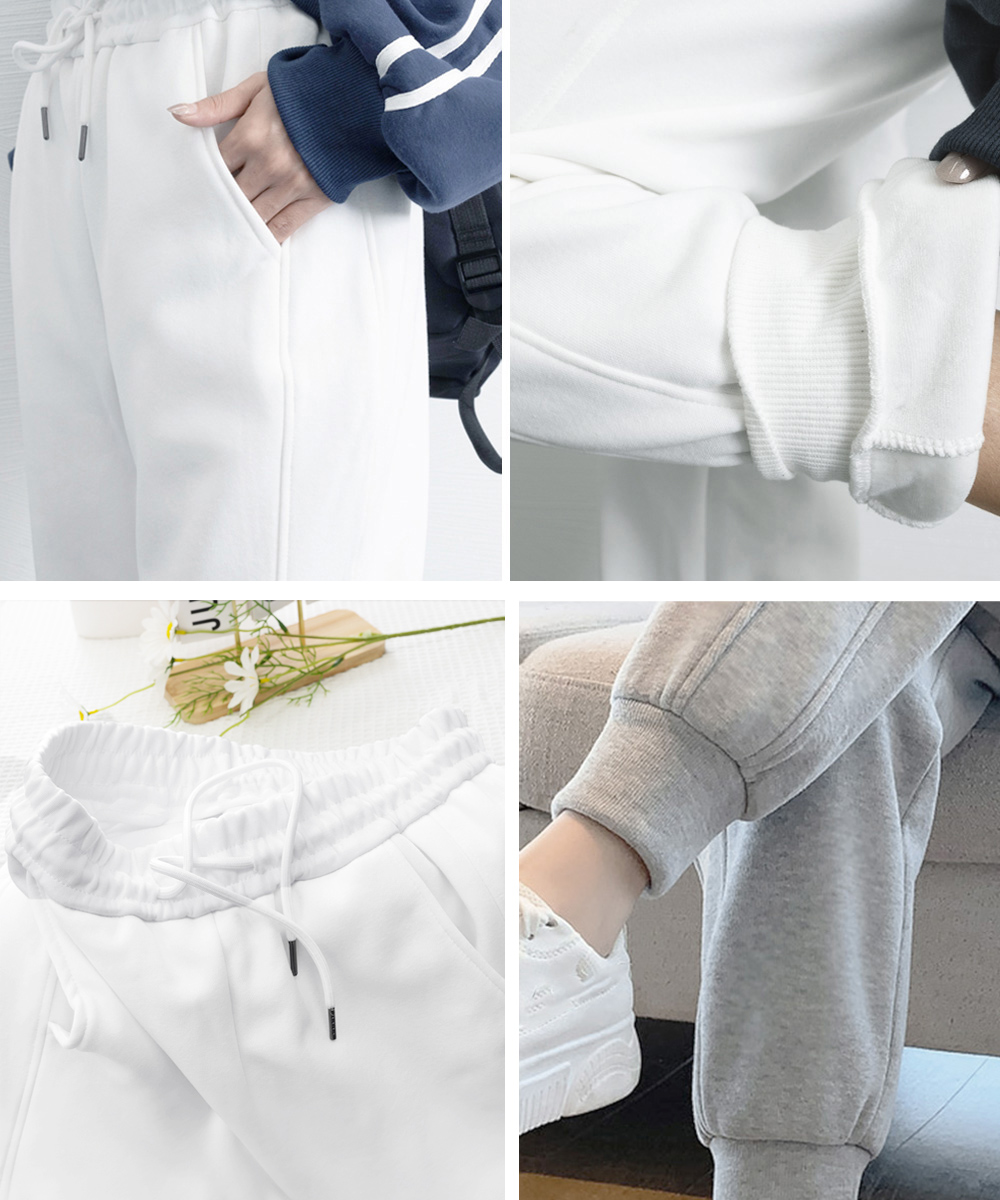 グレーファッション 裏起毛スウェットパンツ ゆったりジョガーパンツ