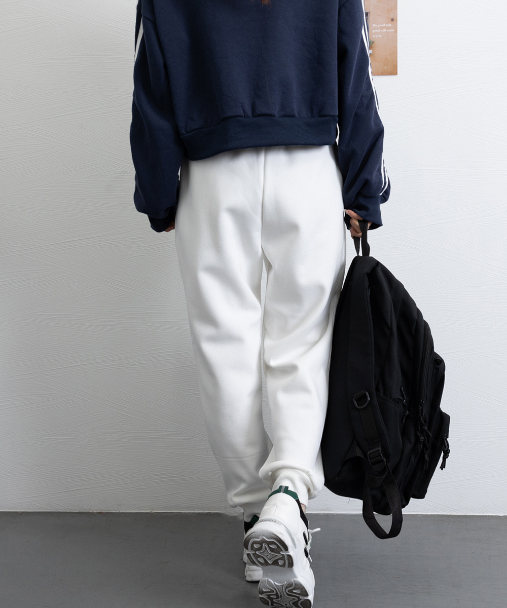 グレーファッション 裏起毛スウェットパンツ ゆったりジョガーパンツ