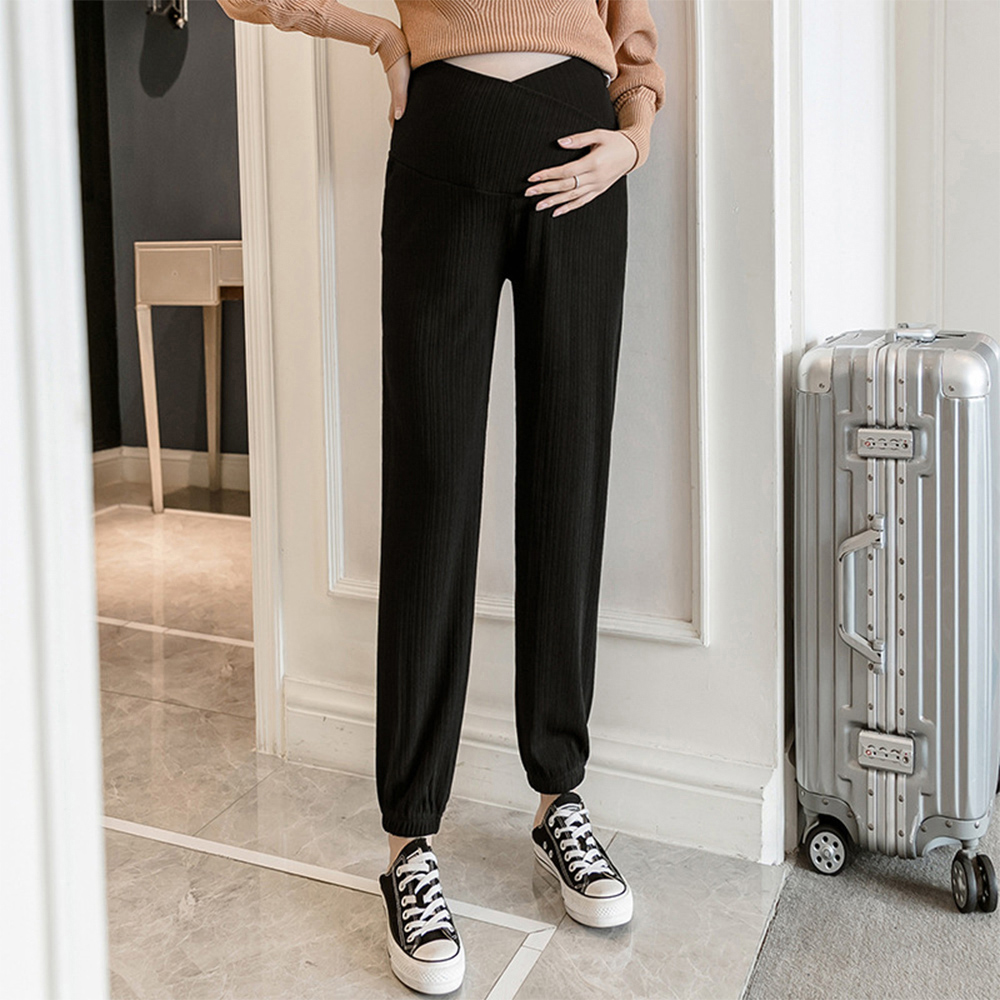 グレーファッション 妊婦プリーツパンツ グレー系マタニティボトムス