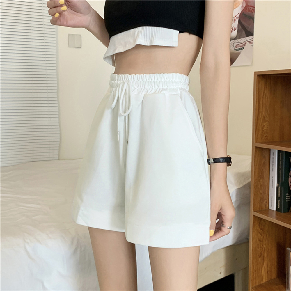 グレーファッション スウェット短パン レディース ゆったり韓国風