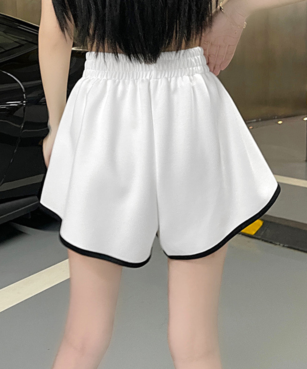 グレーファッション グレー スウェット ショートパンツ 配色 カジュアル短パン