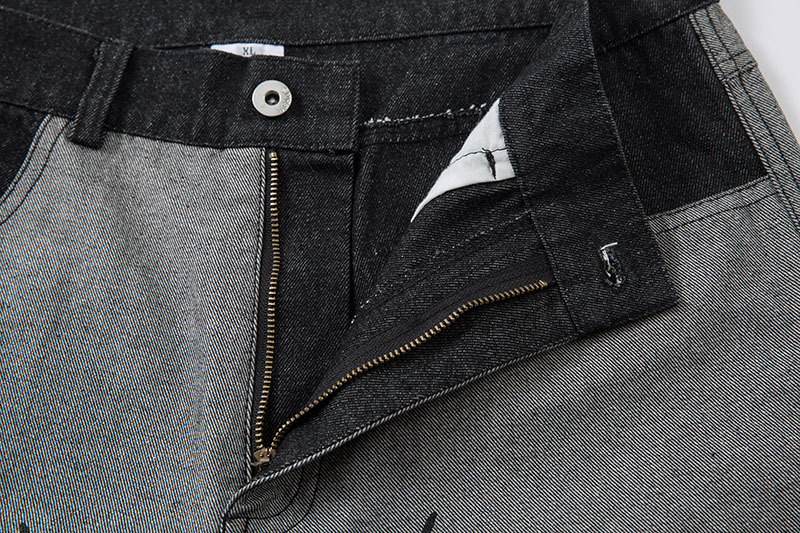 グレー パンツ グレー ワイドパンツ 刺繍柄 男女兼用 ストリート系 春秋 新作