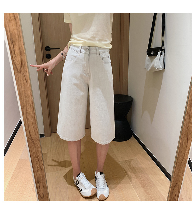グレー パンツ ワイドシルエットハーフパンツ