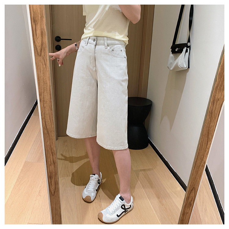 グレー パンツ ワイドシルエットハーフパンツ