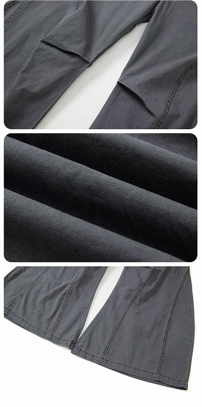 グレー パンツ 男女兼用ワーク風グレーワイドパンツ春夏秋新作