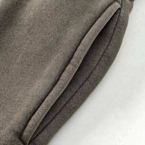 グレー パンツ 無地 裏起毛 ワイドパンツ 男女兼用 秋冬 全4色