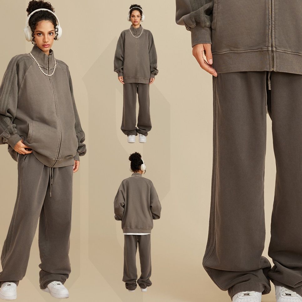 グレー パンツ 男女兼用 ヴィンテージ風 グレー ジョガーパンツ スウェット