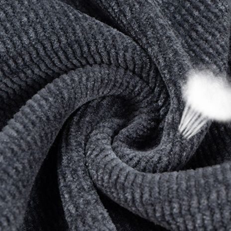 グレー コーデュロイ ワイドパンツ 男女兼用 ゆったり