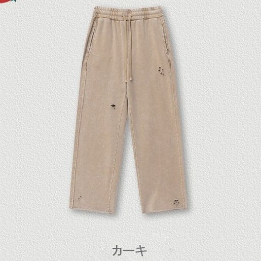 メンズ ヴィンテージ風 ワイドパンツ 男女兼用 ゆったり グレー パンツ 春秋