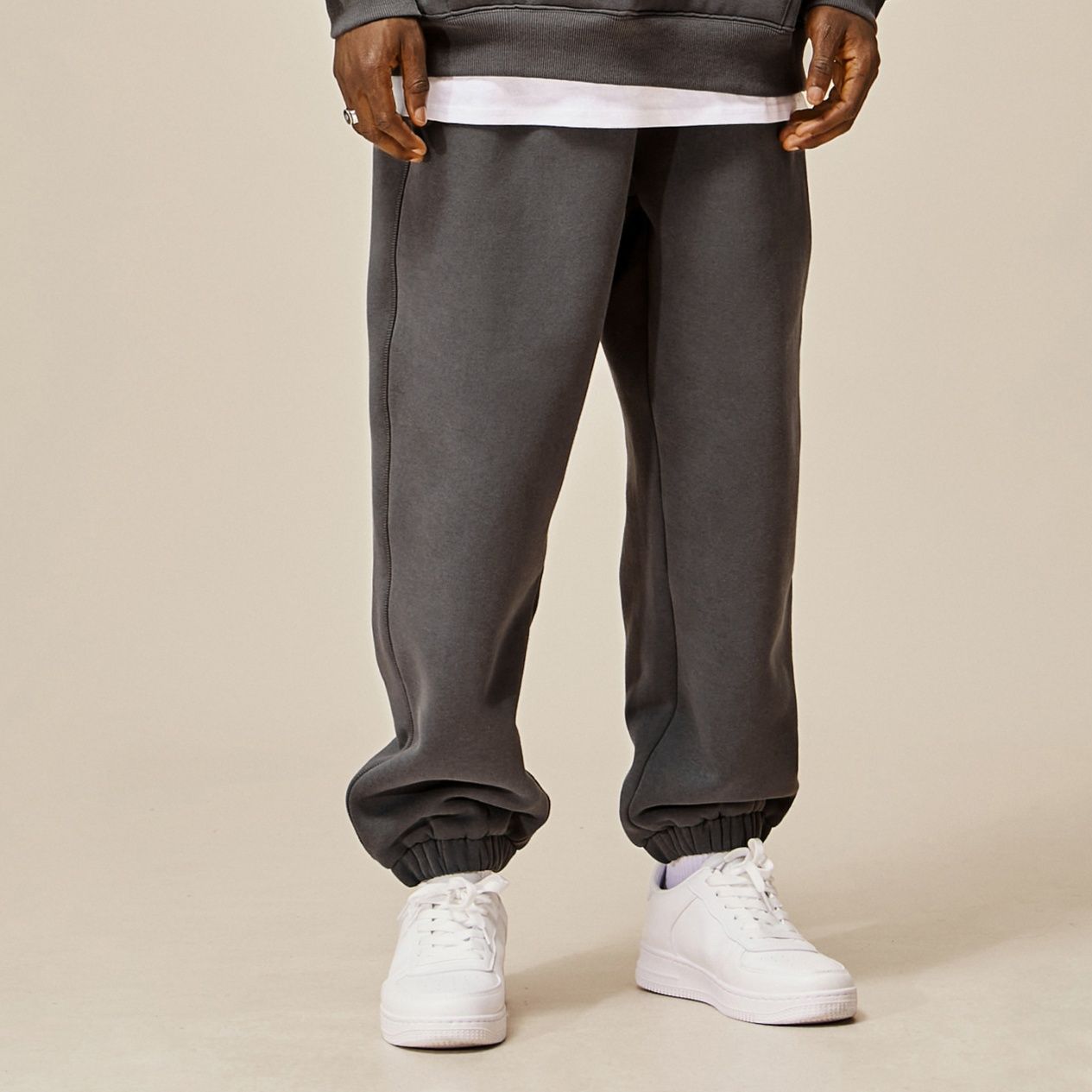 グレー パンツ 男女兼用 裏起毛 ジョガーパンツ 運動風 秋冬 スウェット