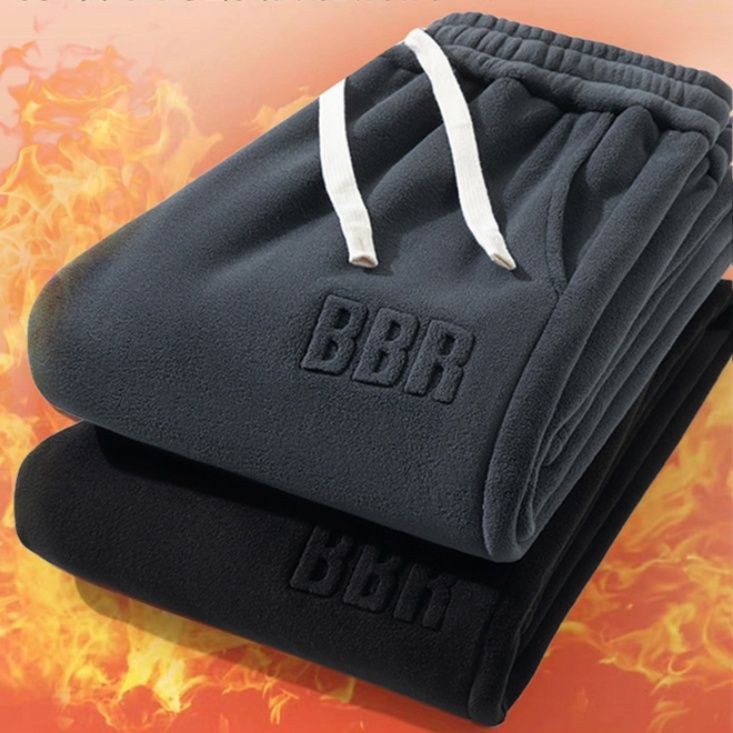 グレー パンツ 裏起毛加厚保温防寒 スウェット