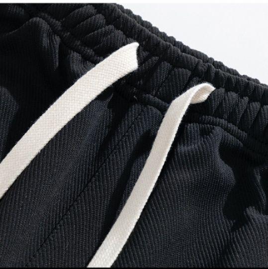 グレー パンツ サイドライン入りゆったりワイドシルエット裏毛スウェットボトムス