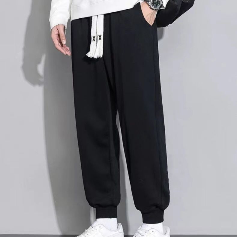 グレーパンツ 裏起毛ゆったりシルエット裾リブ スウェット