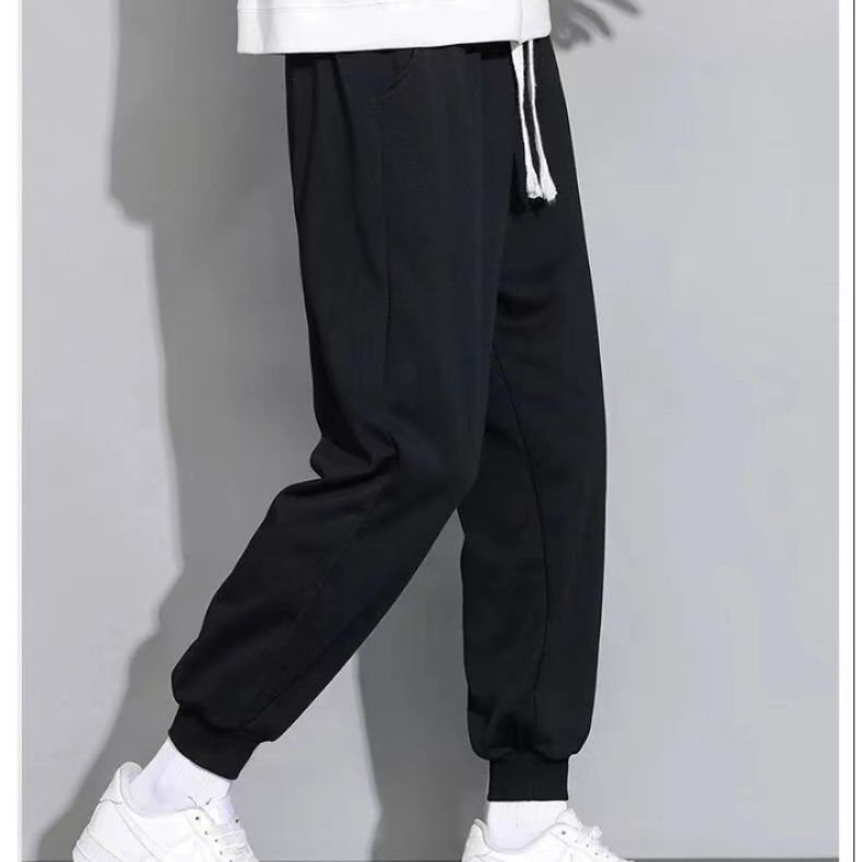 グレーパンツ 裏起毛ゆったりシルエット裾リブ スウェット