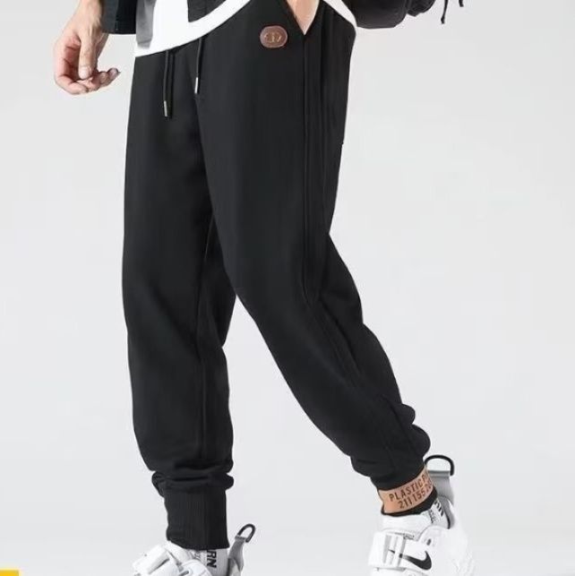 グレーパンツ 裏起毛カーゴポケット付きジョガー スウェット