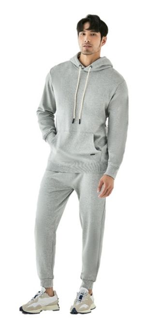 グレー パンツ 厚手裏起毛ジョガースウェットパンツ