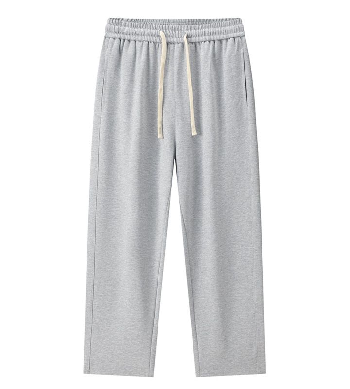 グレー パンツ 裏起毛ゆったりシルエット後ろポケット付きスウェット