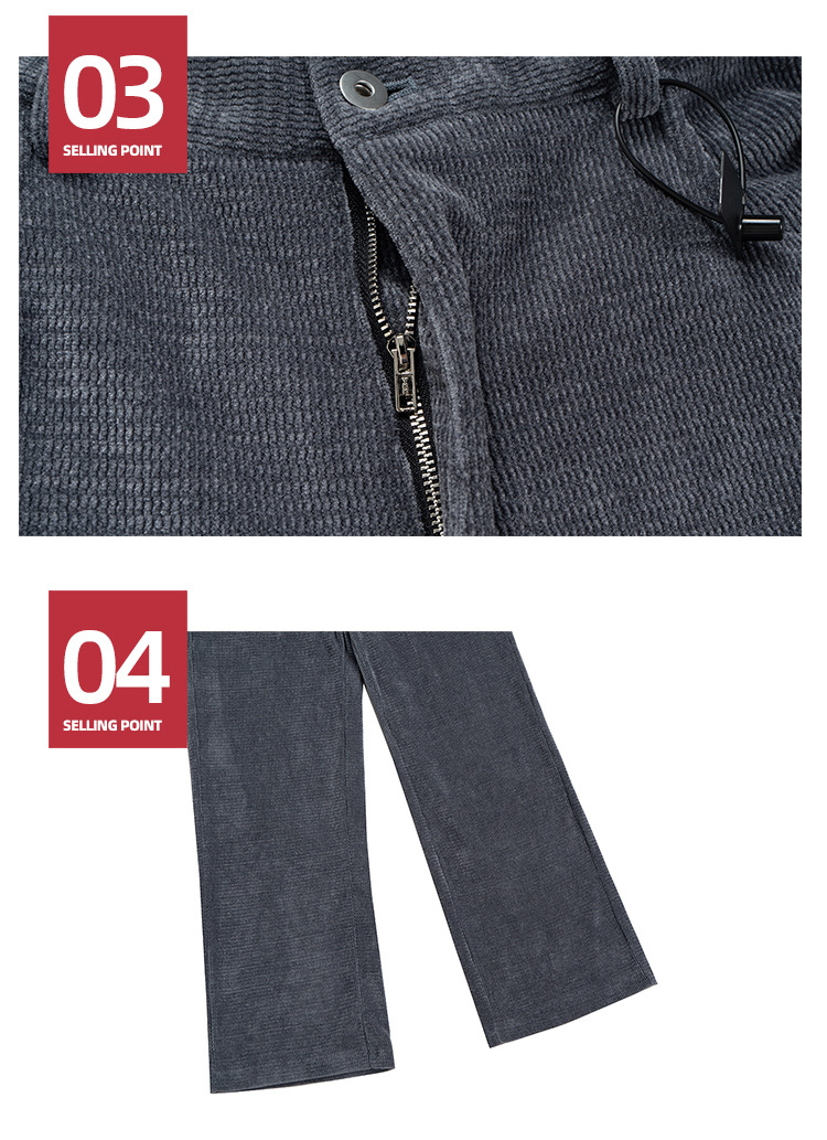 グレー パンツ グレー コーデュロイ ワイドパンツ 男女兼用 ゆったり