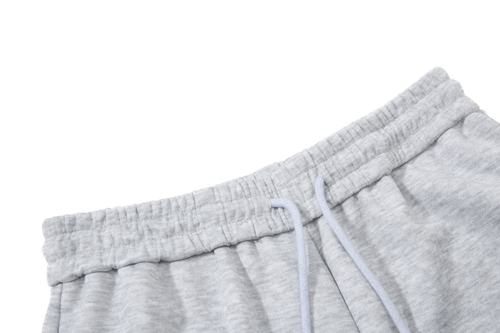 グレー パンツ 花柄グレー スウェット ワイドパンツ 男女兼用 秋冬新作