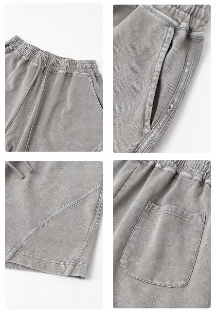 グレー パンツ メンズ グレー ビンテージ風 ショートパンツ ストリート系 半ズボン 春夏 新作