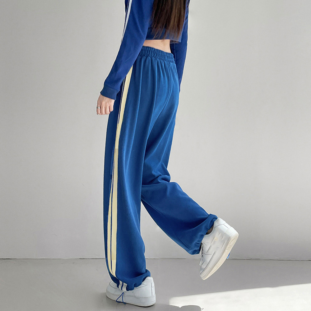 グレー パンツ グレー サイドライン スウェットパンツ レディース