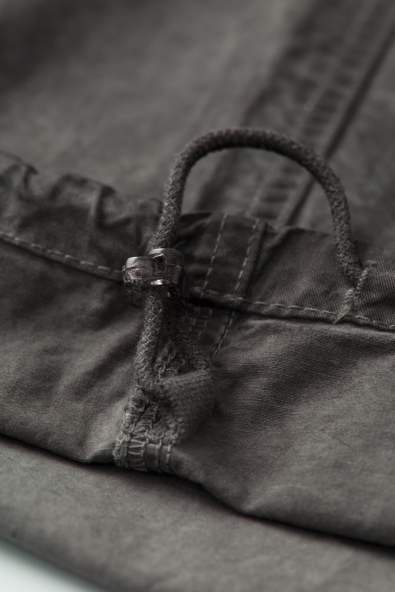 グレー パンツ 男女兼用 グレー カーゴパンツ ビンテージ風 ワイド 無地