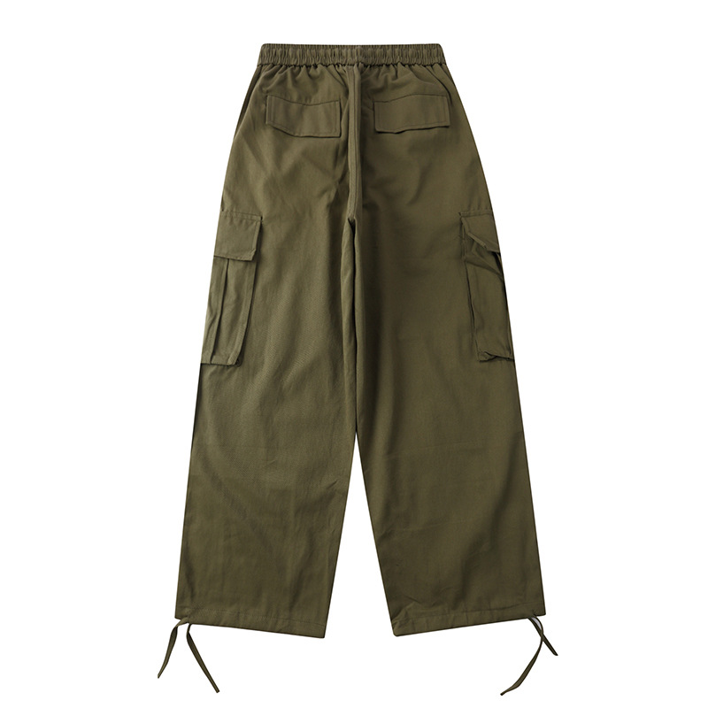 グレー パンツ 男女兼用グレーワークパンツ秋冬ストリート系ボトムス