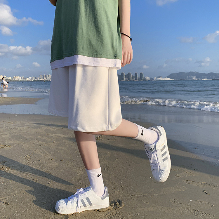 グレー パンツ メンズ グレー ショートパンツ ゆったり ワイド 夏物
