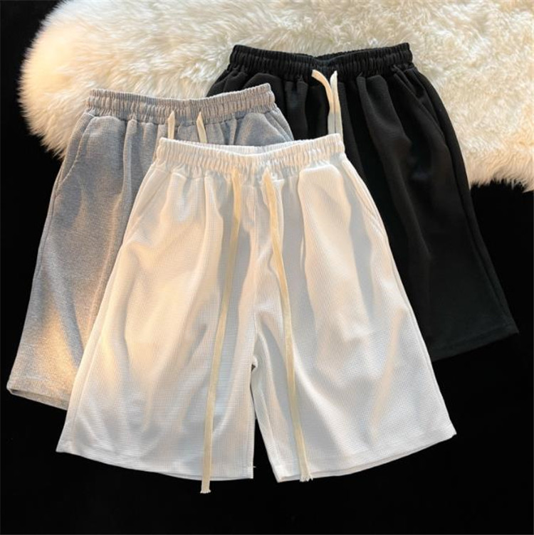 ゆったりショートパンツ 男性用 無地 グレー パンツ