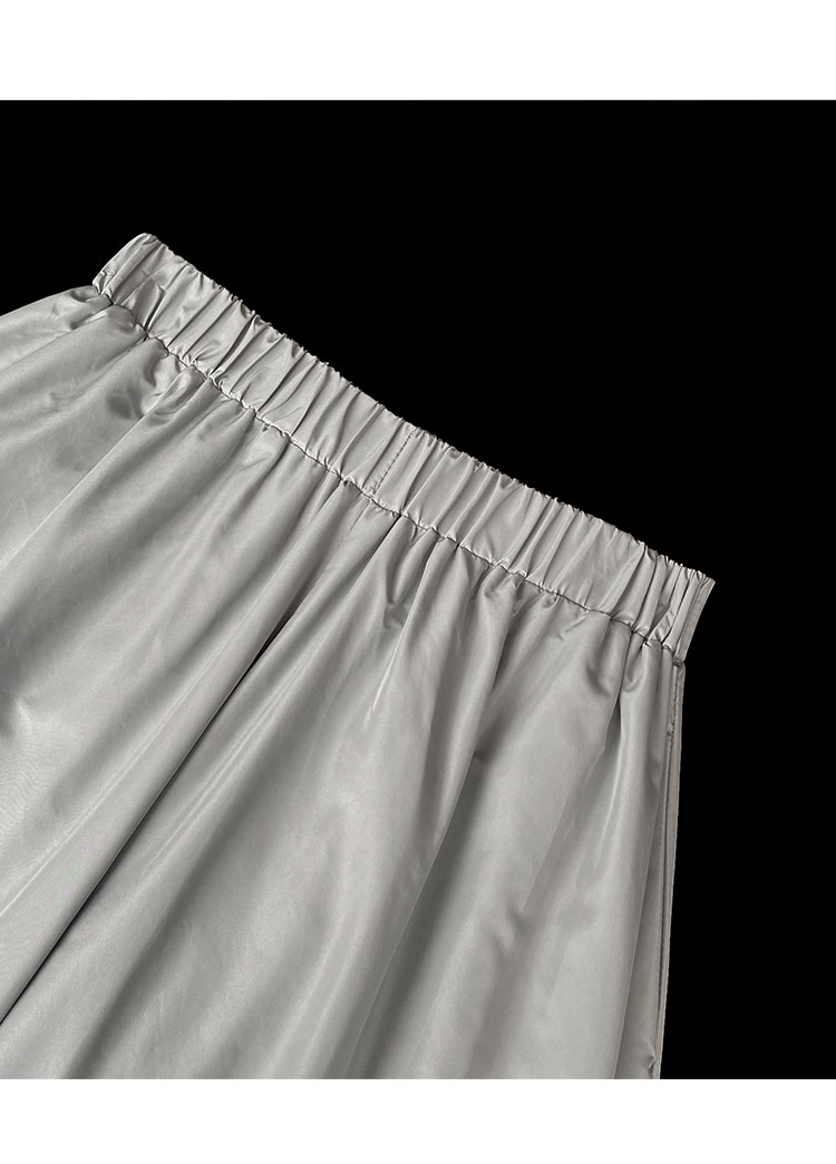 グレー パンツ ドレープ風バルーンカーゴパンツ