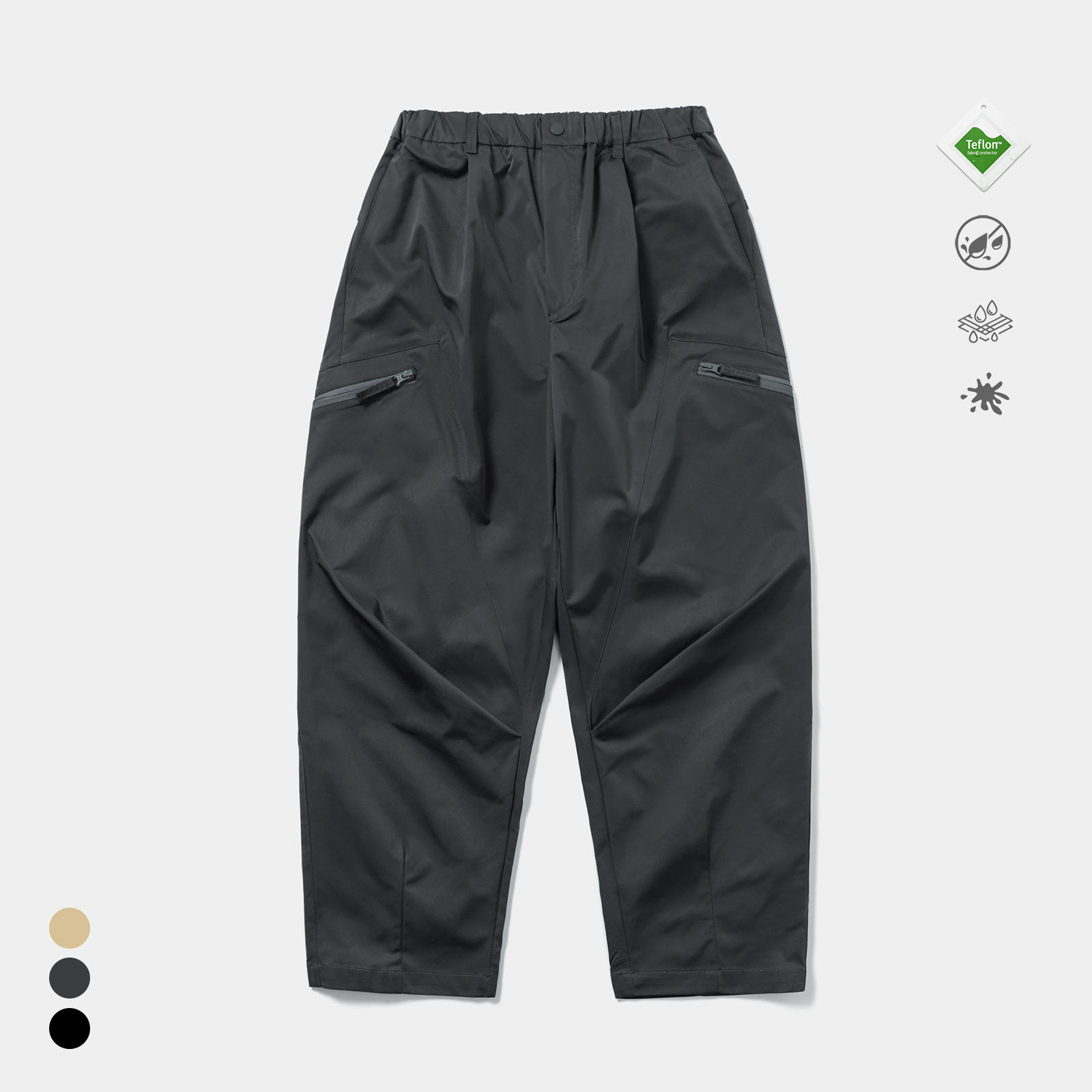 グレー パンツ 男女兼用 グレー ワークパンツ 多機能ポケット付き