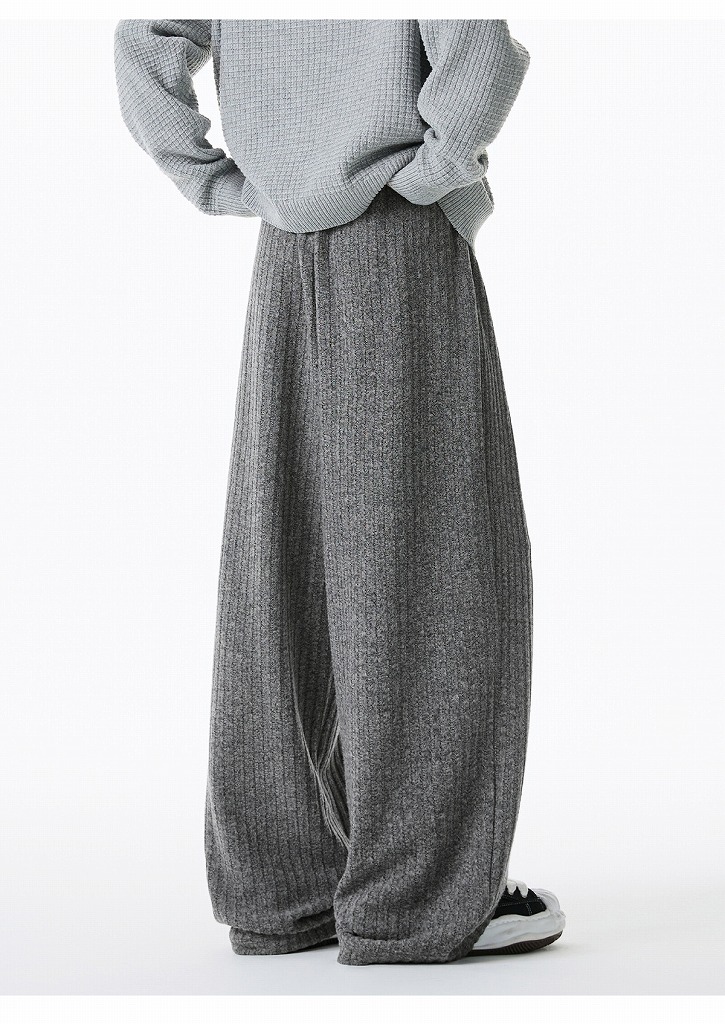 グレー パンツ メンズ タック入りワイドパンツ グレー 秋新作