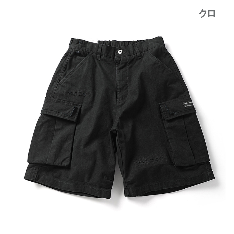 グレー パンツ 男女兼用 グレー カーゴ ショートパンツ ワーク風 春夏