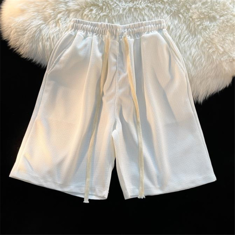 ゆったりショートパンツ 男性用 無地 グレー パンツ