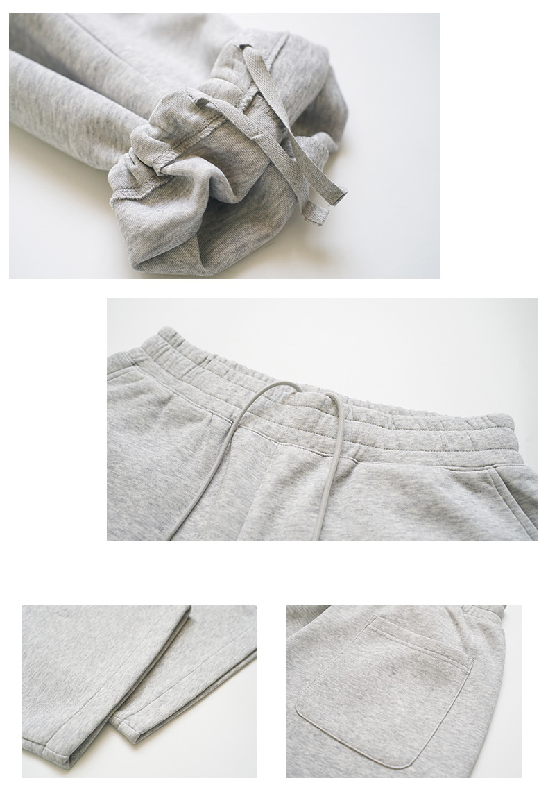 グレー パンツ 男女兼用 運動風 ゆったりパンツ 秋冬新作 全2色