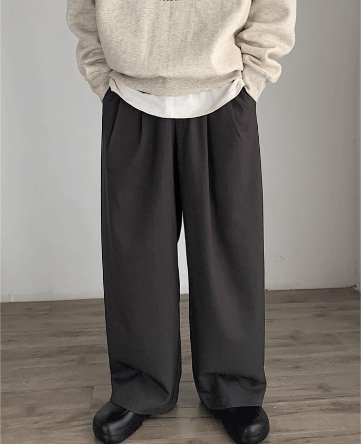 グレー パンツ 和風レトロ ワイドパンツ 男女兼用 ゆったりストレート